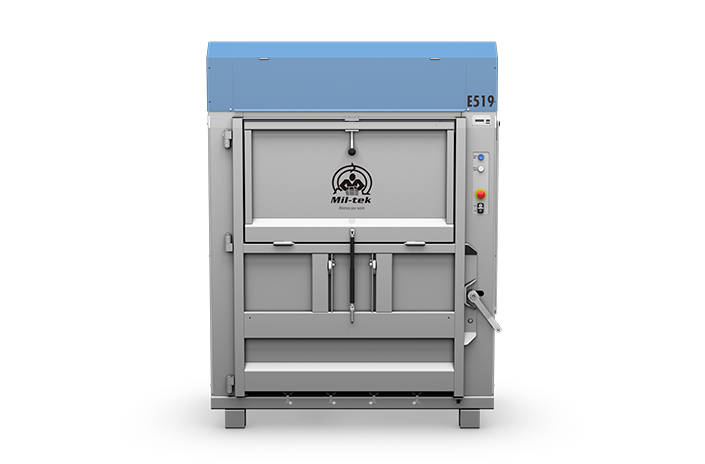 Mil-tek Model E519 Electric Cardboard and Plastic Baler - Front