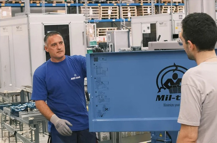 Free baler trial in a working facility