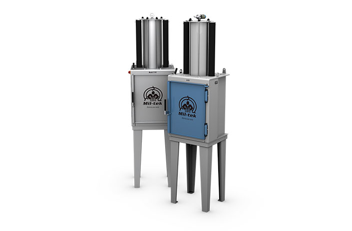 Two Industrial Can Crushers
